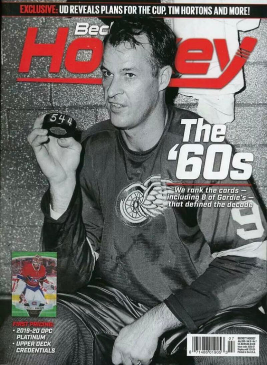 July 2020 Beckett Hockey Monthly Magazine - Gordie Howe Cover