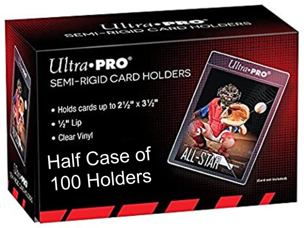Brand New Ultra Pro Semi Rigid Clear Vinyl Card Holders - 100 Pack Image 1