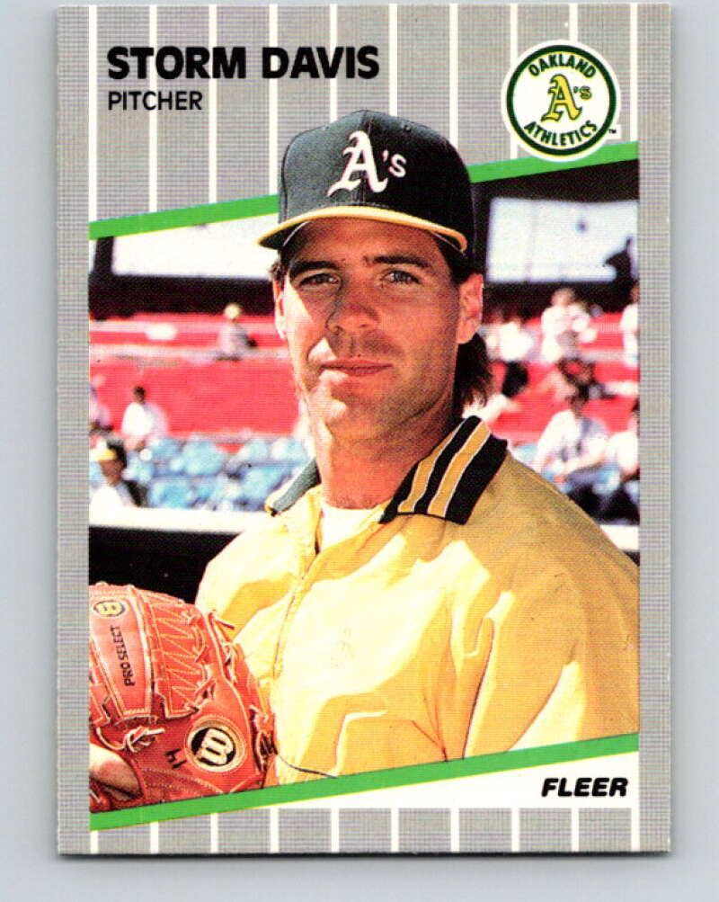 1989 Fleer #6 Storm Davis Mint Oakland Athletics  Image 1