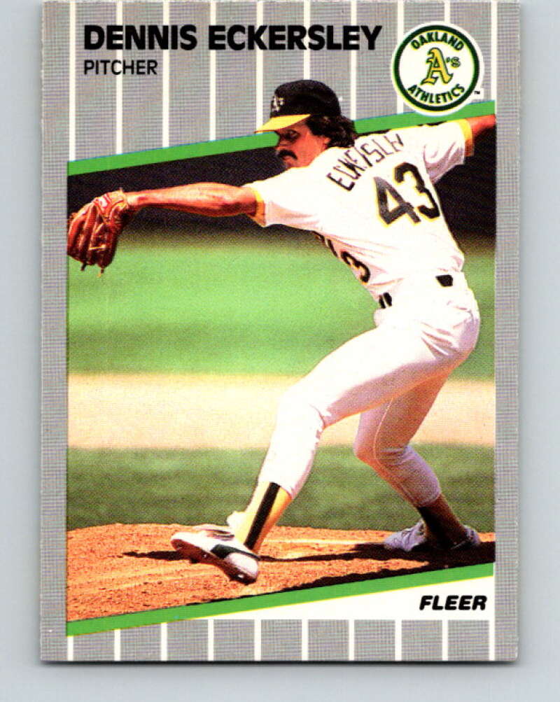 1989 Fleer #7 Dennis Eckersley Mint Oakland Athletics  Image 1