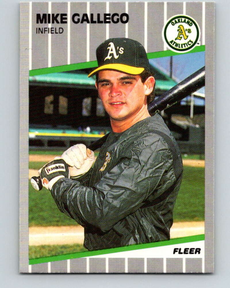 1989 Fleer #8 Mike Gallego Mint Oakland Athletics  Image 1