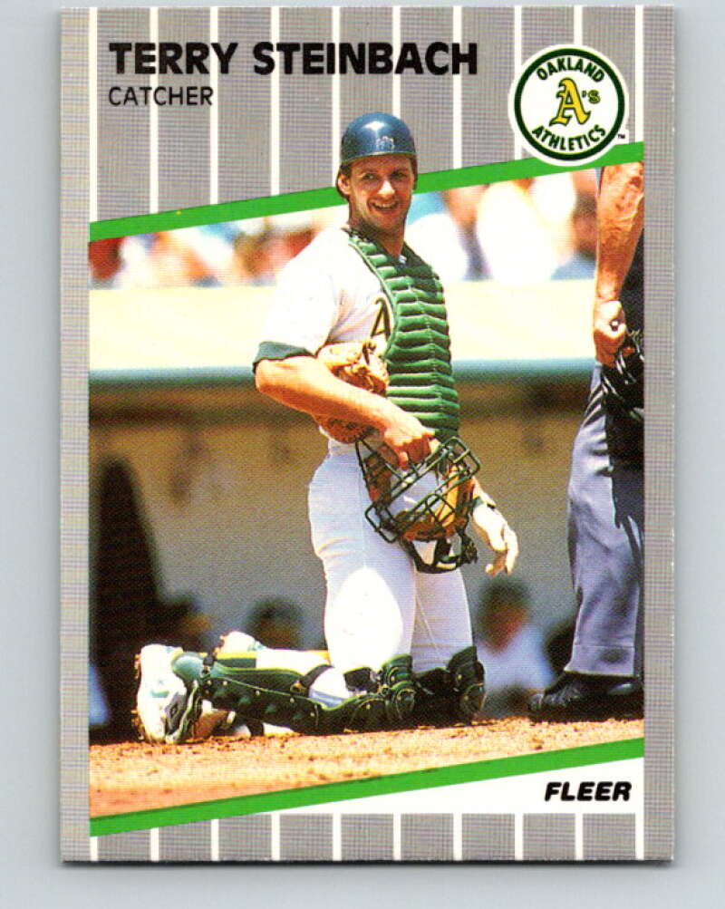 1989 Fleer #22 Terry Steinbach Mint Oakland Athletics  Image 1