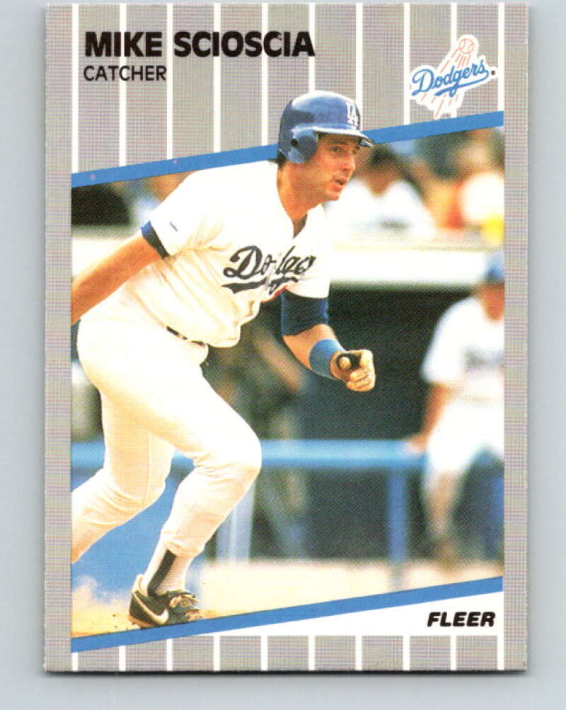 1989 Fleer #71 Mike Scioscia Mint Los Angeles Dodgers  Image 1