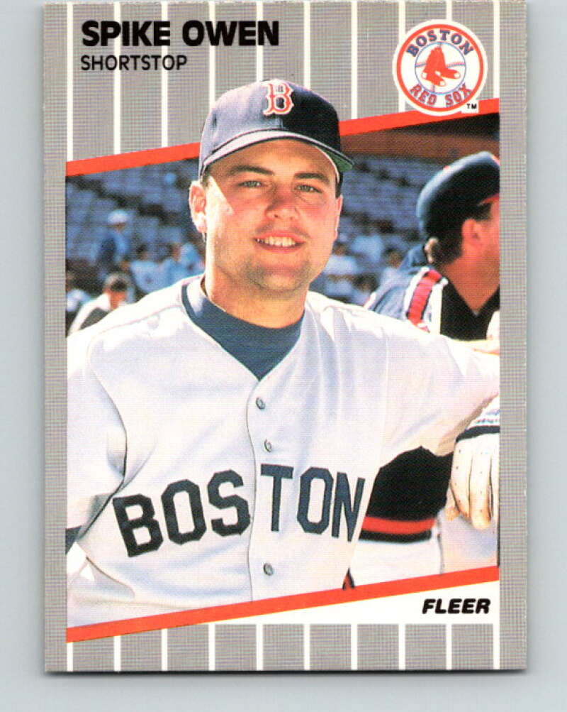 1989 Fleer #93 Spike Owen Mint Boston Red Sox  Image 1