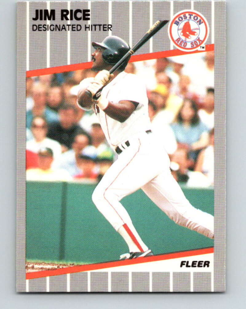 1989 Fleer #97 Jim Rice Mint Boston Red Sox  Image 1