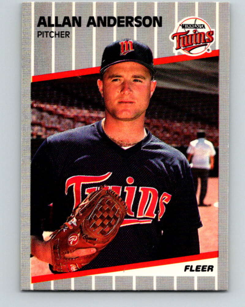 1989 Fleer #102 Allan Anderson Mint Minnesota Twins  Image 1