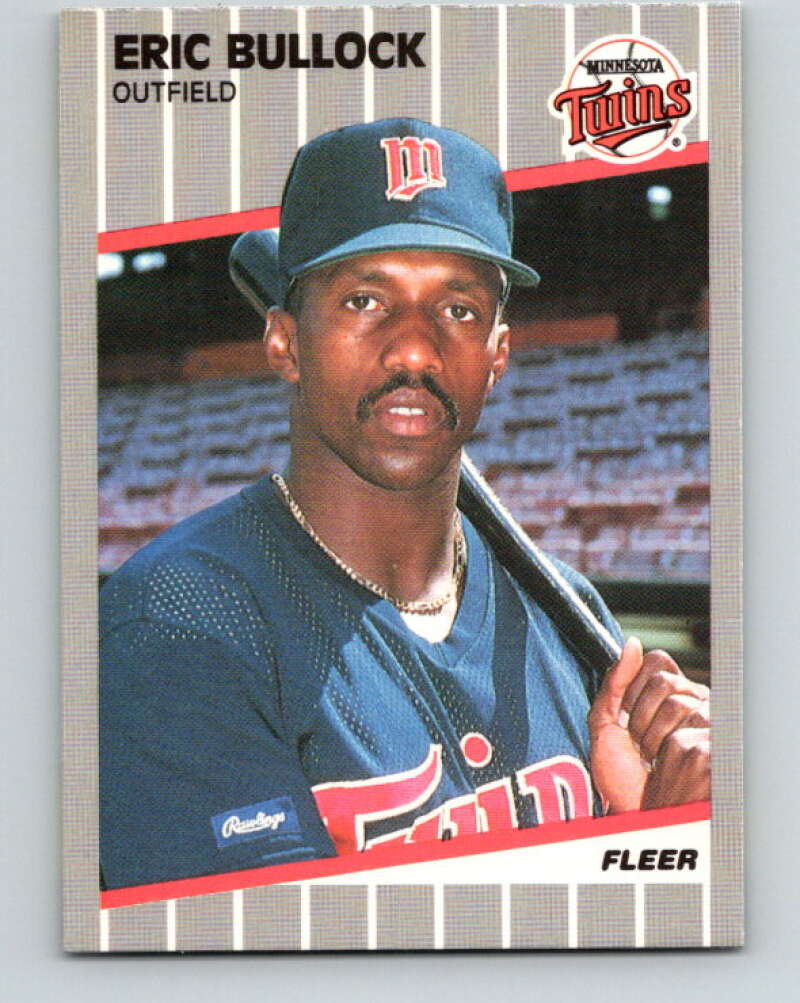 1989 Fleer #106 Eric Bullock UER Mint RC Rookie Minnesota Twins  Image 1