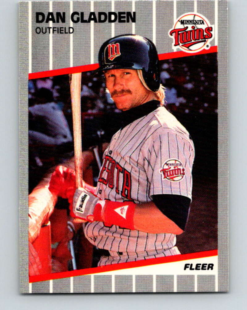 1989 Fleer #112 Dan Gladden Mint Minnesota Twins  Image 1