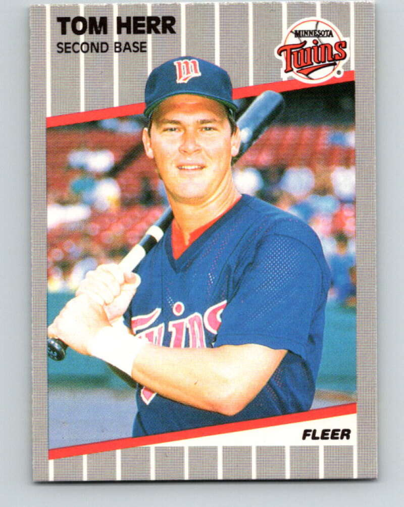 1989 Fleer #115 Tom Herr Mint Minnesota Twins  Image 1