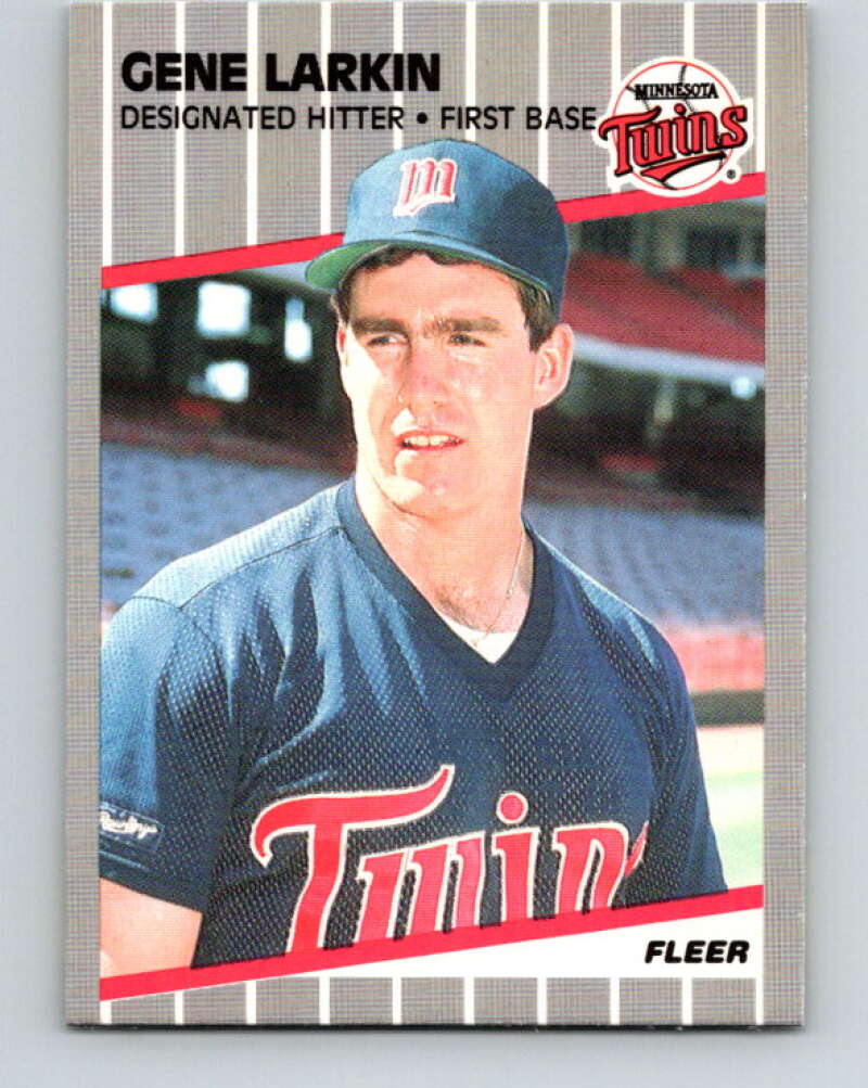 1989 Fleer #117 Gene Larkin Mint Minnesota Twins  Image 1