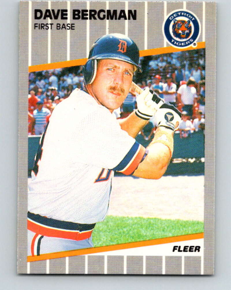 1989 Fleer #129 Dave Bergman Mint Detroit Tigers  Image 1