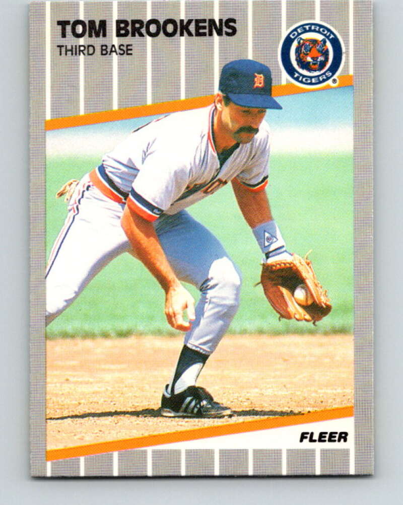 1989 Fleer #130 Tom Brookens ERR Mint Detroit Tigers