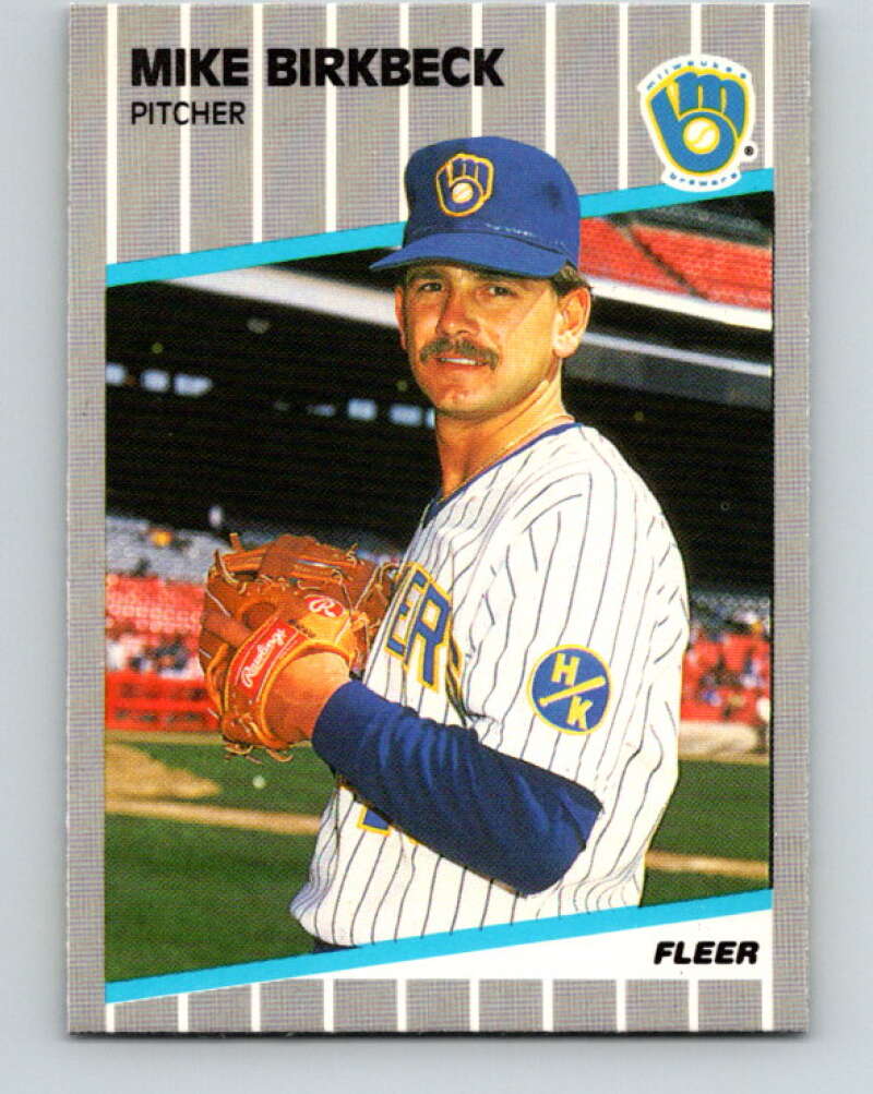 1989 Fleer #178 Mike Birkbeck Mint Milwaukee Brewers