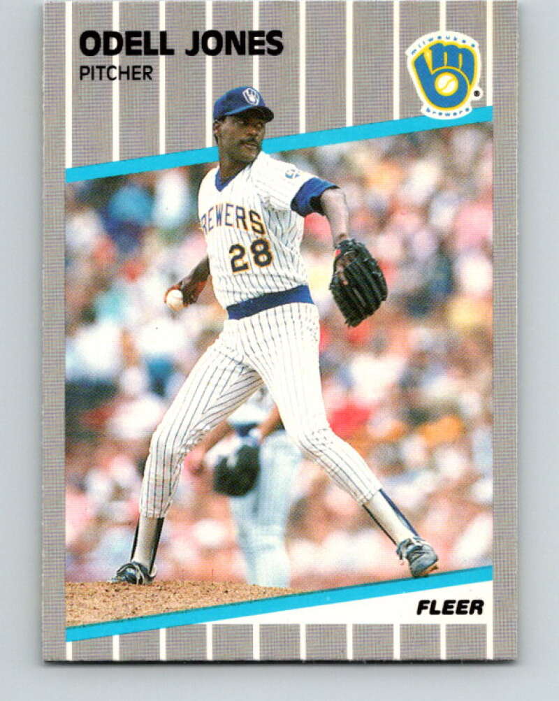 1989 Fleer #189 Odell Jones Mint Milwaukee Brewers