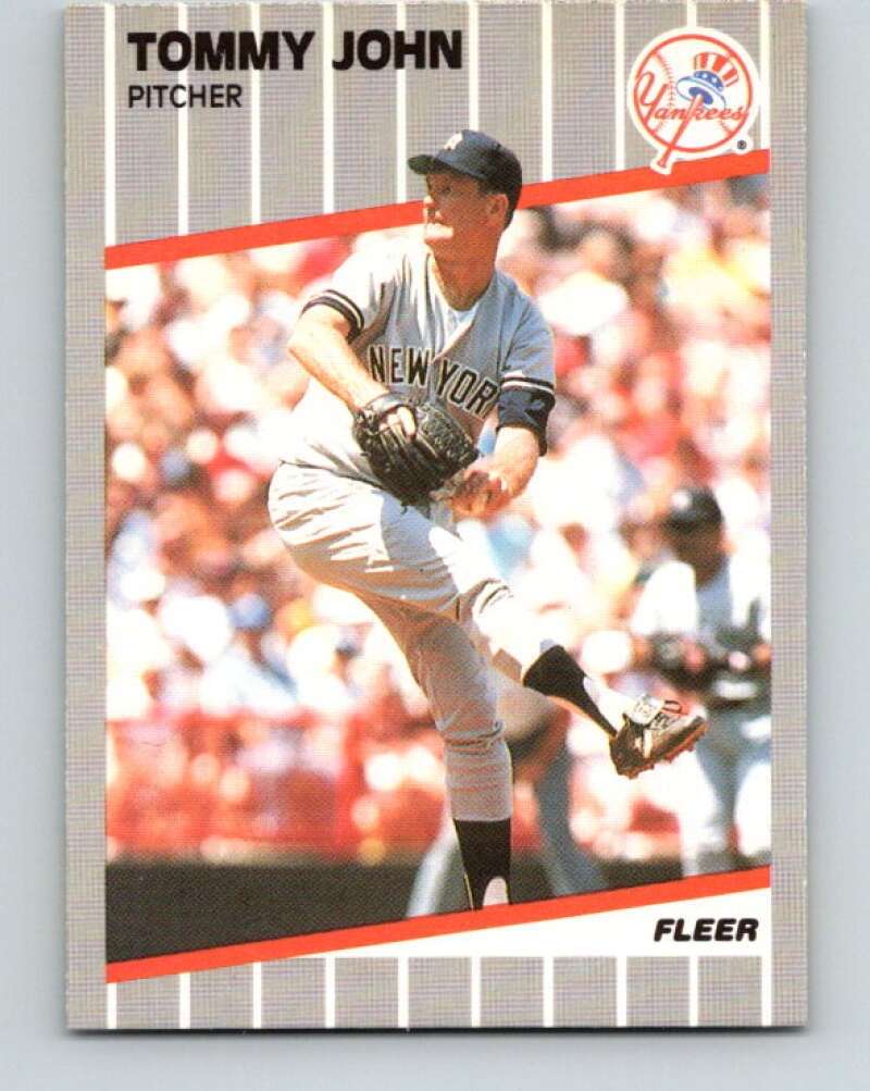 1989 Fleer #255 Tommy John Mint New York Yankees