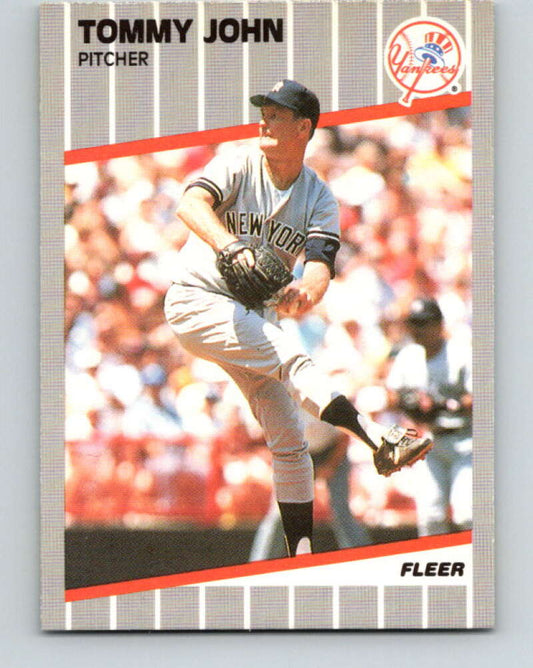 1989 Fleer #255 Tommy John Mint New York Yankees