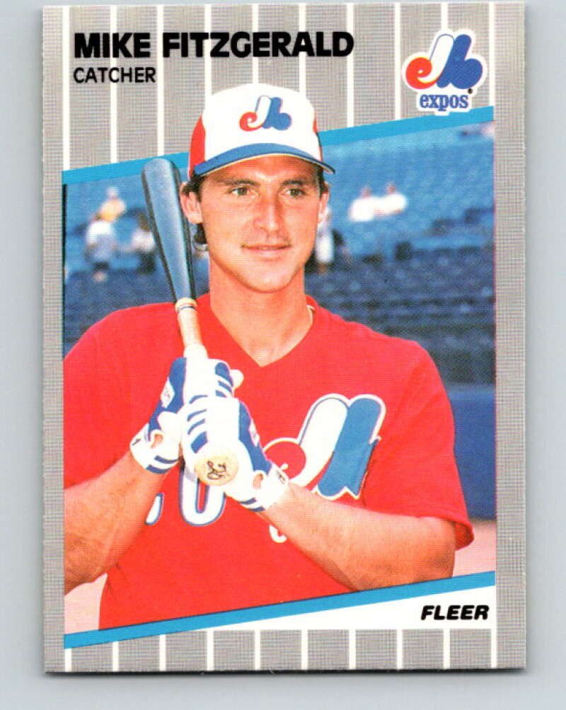 1989 Fleer #374 Mike Fitzgerald Mint Montreal Expos