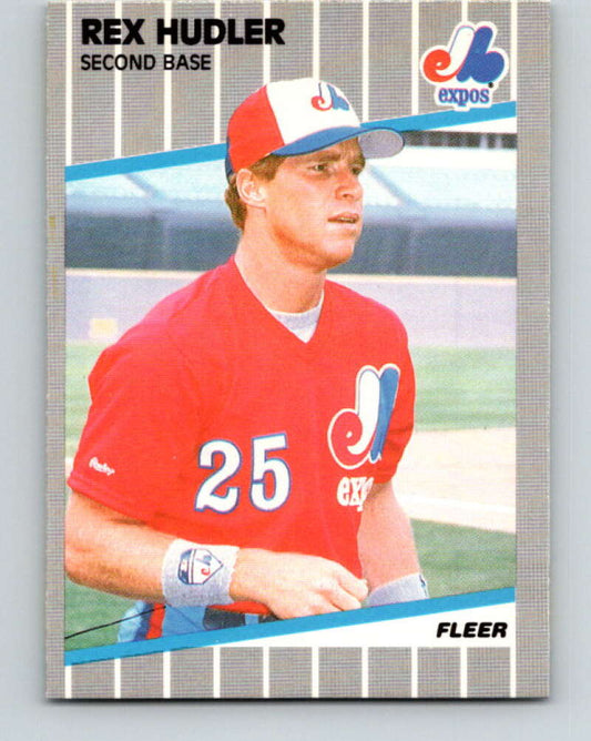 1989 Fleer #380 Rex Hudler Mint Montreal Expos