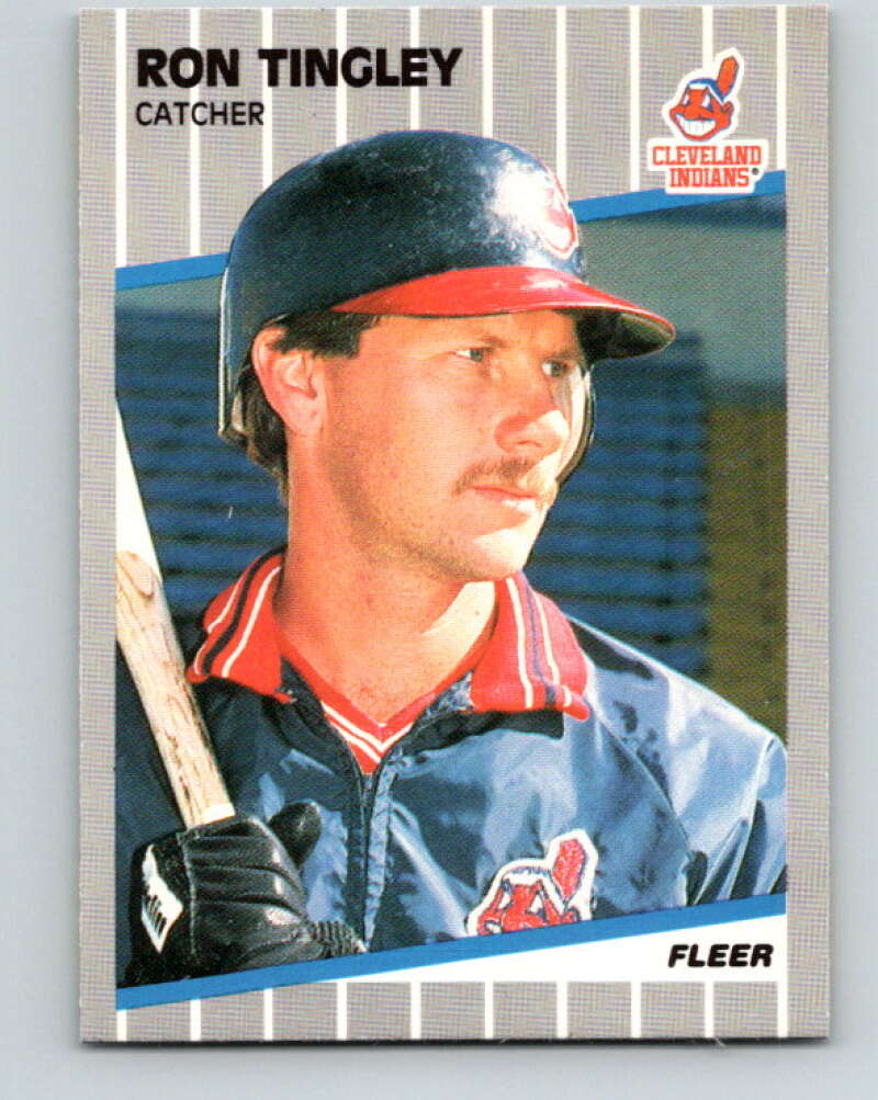1989 Fleer #414 Ron Tingley UER Mint Cleveland Indians