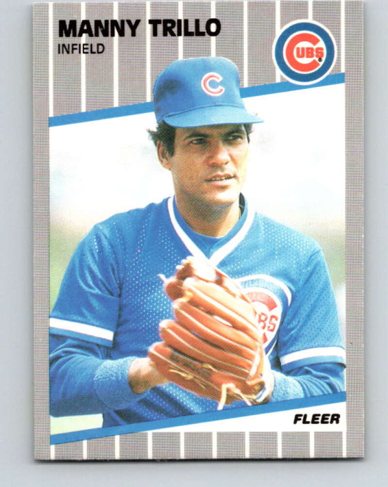 1989 Fleer #440 Manny Trillo ERR Mint Chicago Cubs