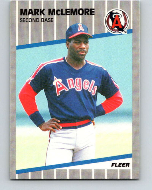 1989 Fleer #484 Mark McLemore Mint California Angels