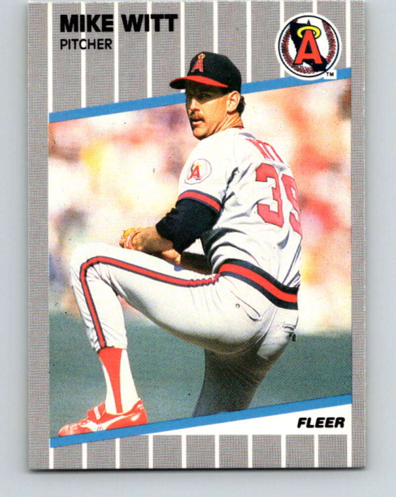 1989 Fleer #490 Mike Witt Mint California Angels