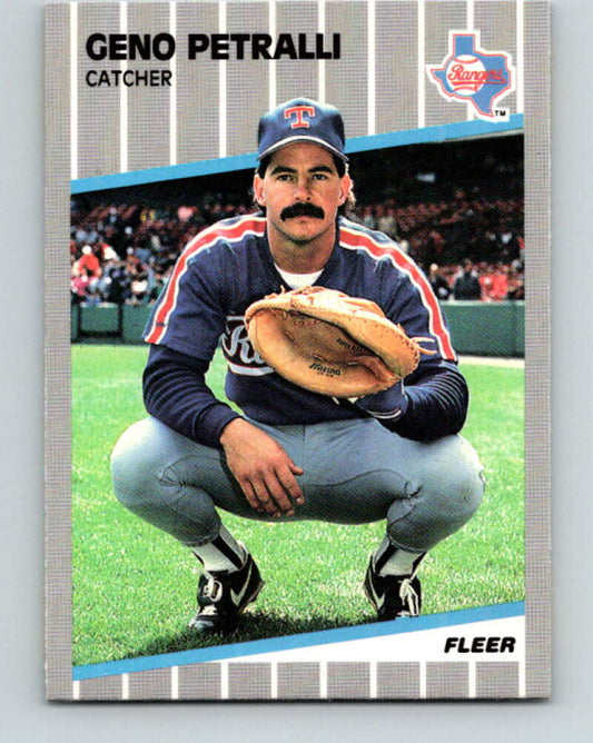 1989 Fleer #530 Geno Petralli Mint Texas Rangers