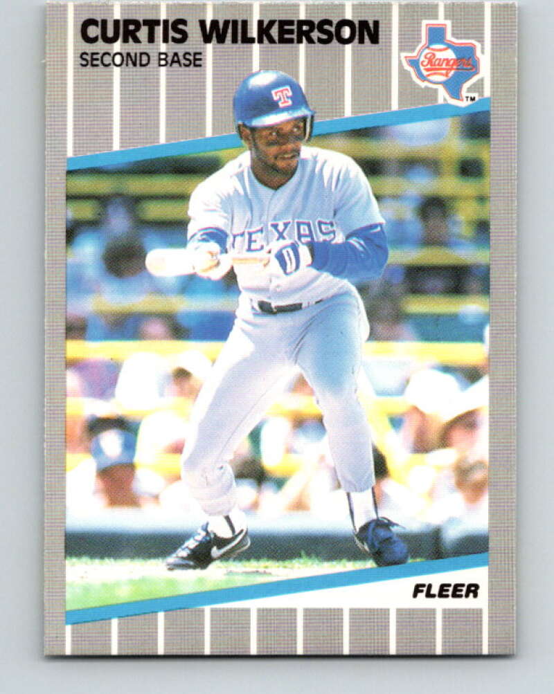 1989 Fleer #535 Curtis Wilkerson UER Mint Texas Rangers