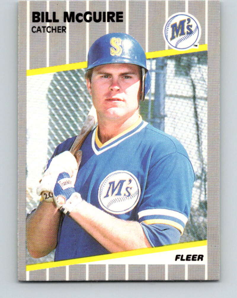 1989 Fleer #553 Bill McGuire Mint RC Rookie Seattle Mariners