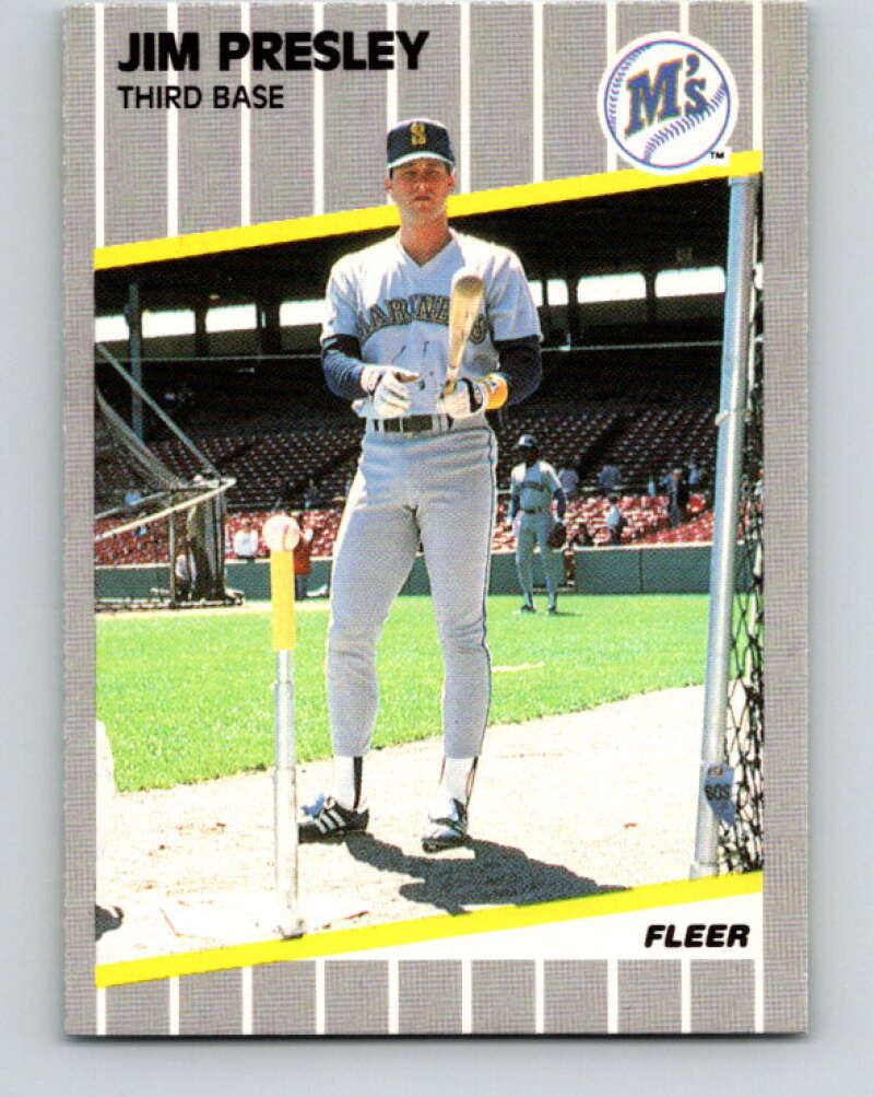 1989 Fleer #555 Jim Presley Mint Seattle Mariners