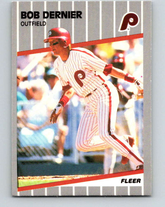 1989 Fleer #565 Bob Dernier Mint Philadelphia Phillies