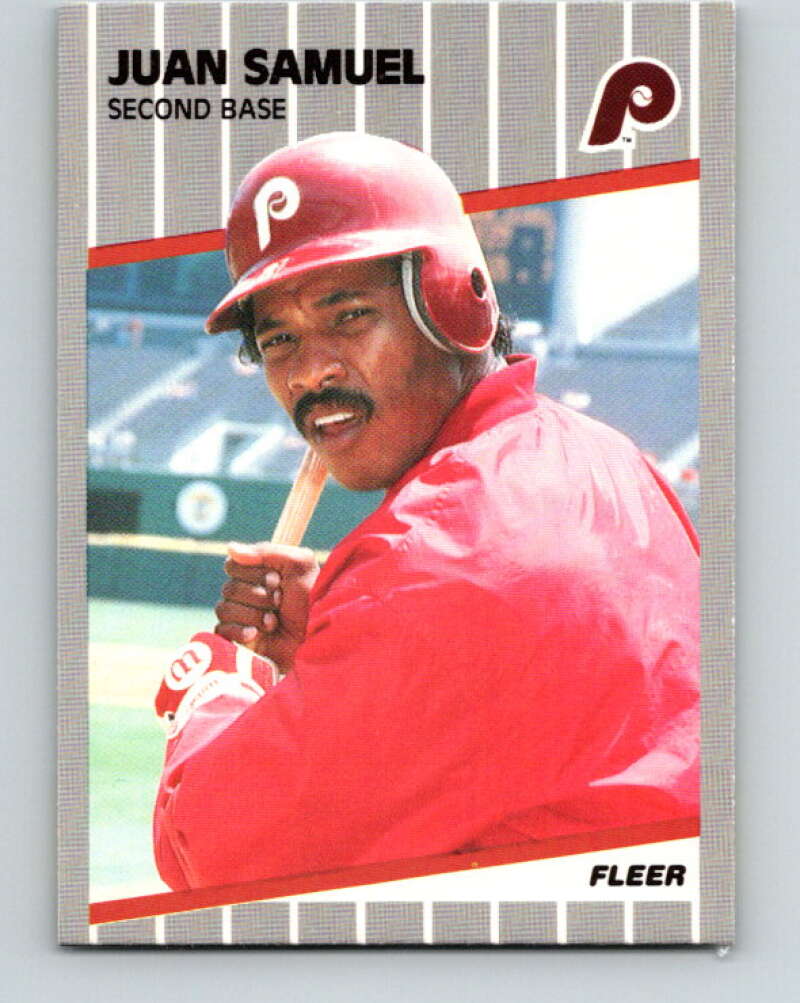 1989 Fleer #581 Juan Samuel Mint Philadelphia Phillies