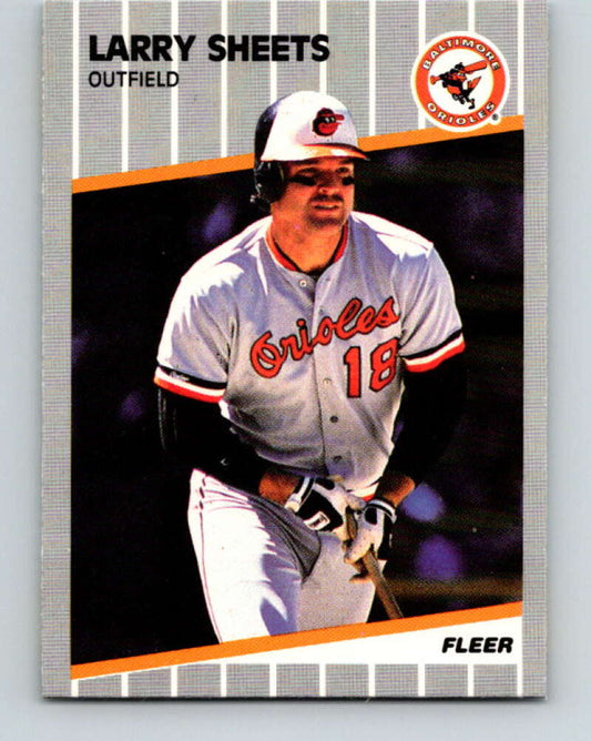 1989 Fleer #620 Larry Sheets Mint Baltimore Orioles