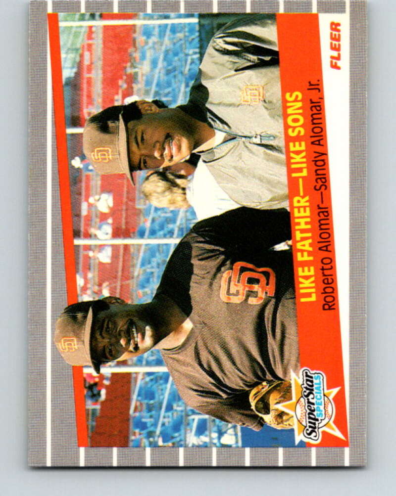 1989 Fleer #630 Roberto Alomar/Sandy Alomar Jr. Like Father