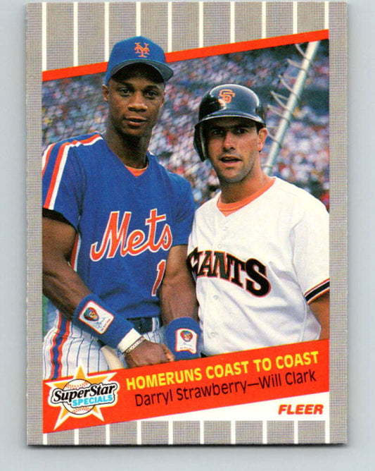 1989 Fleer #632 Will Clark/Darryl Strawberry Coast to Coast Mint