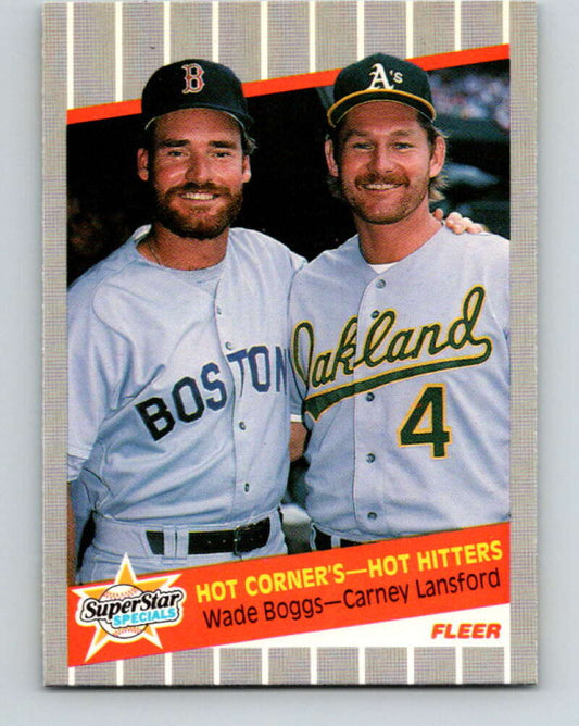 1989 Fleer #633 Wade Boggs/Carney Lansford Hot Corners