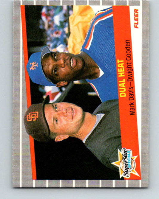 1989 Fleer #635 Mark Davis/Dwight Gooden Dual Heat Mint