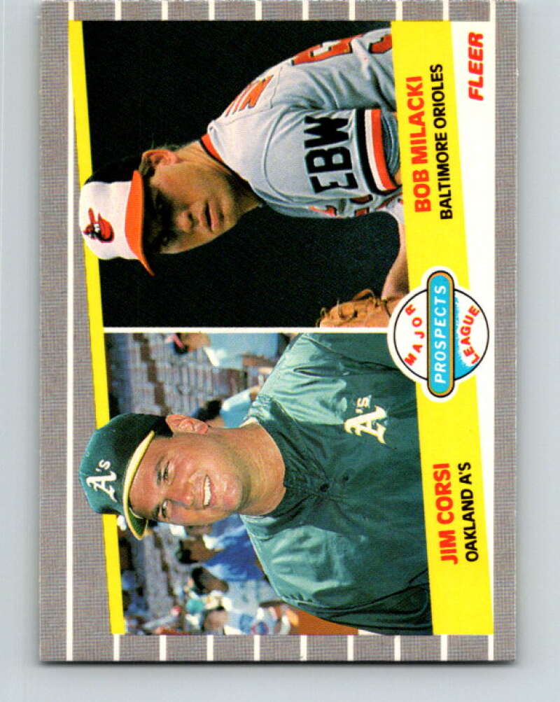 1989 Fleer #649 Jim Corsi/Bob Milacki Prospects Mint RC Rookie