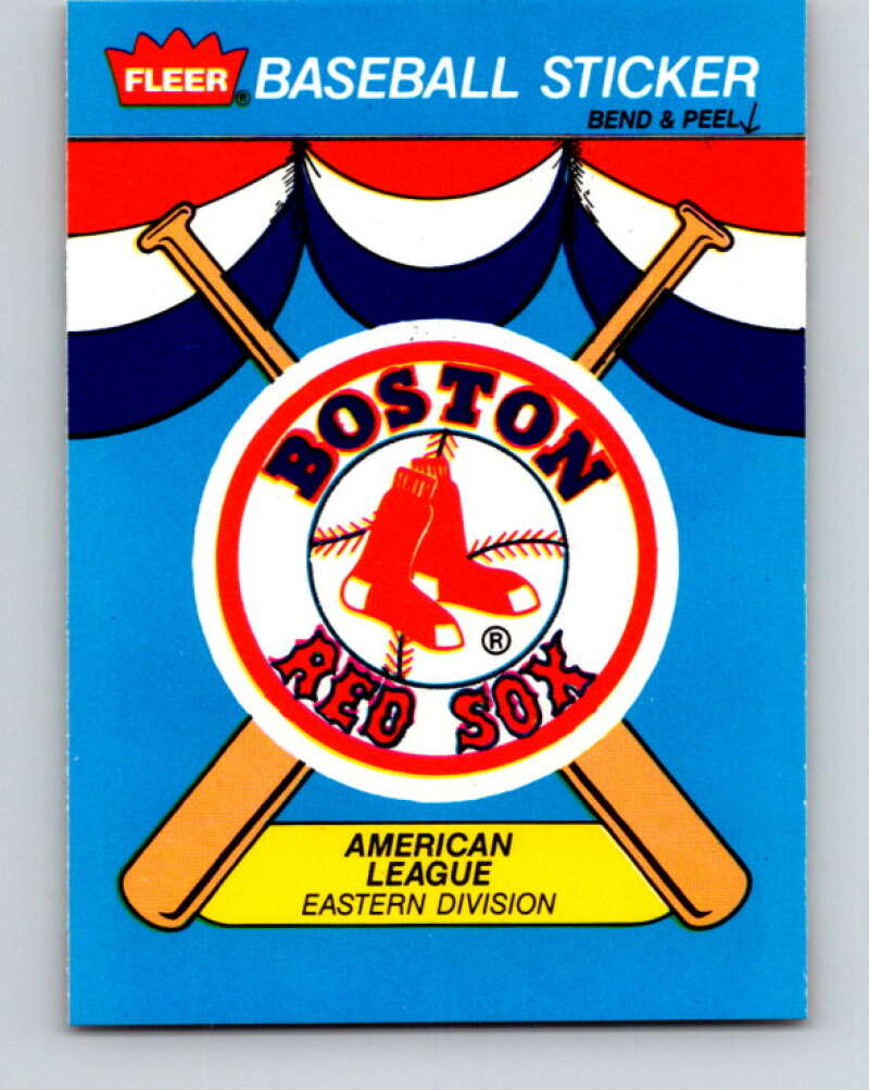 1989 Fleer Team Stickers #NNO Boston Red Sox Mint Boston Red Sox