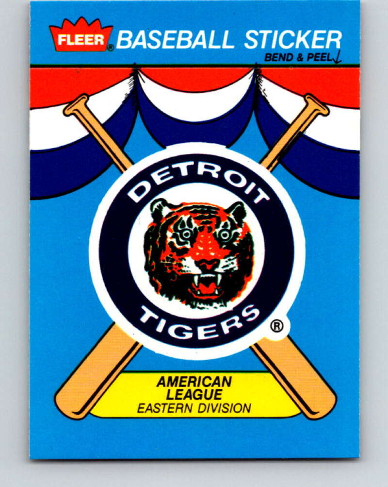 1989 Fleer Team Stickers #NNO Detroit Tigers Mint Detroit Tigers