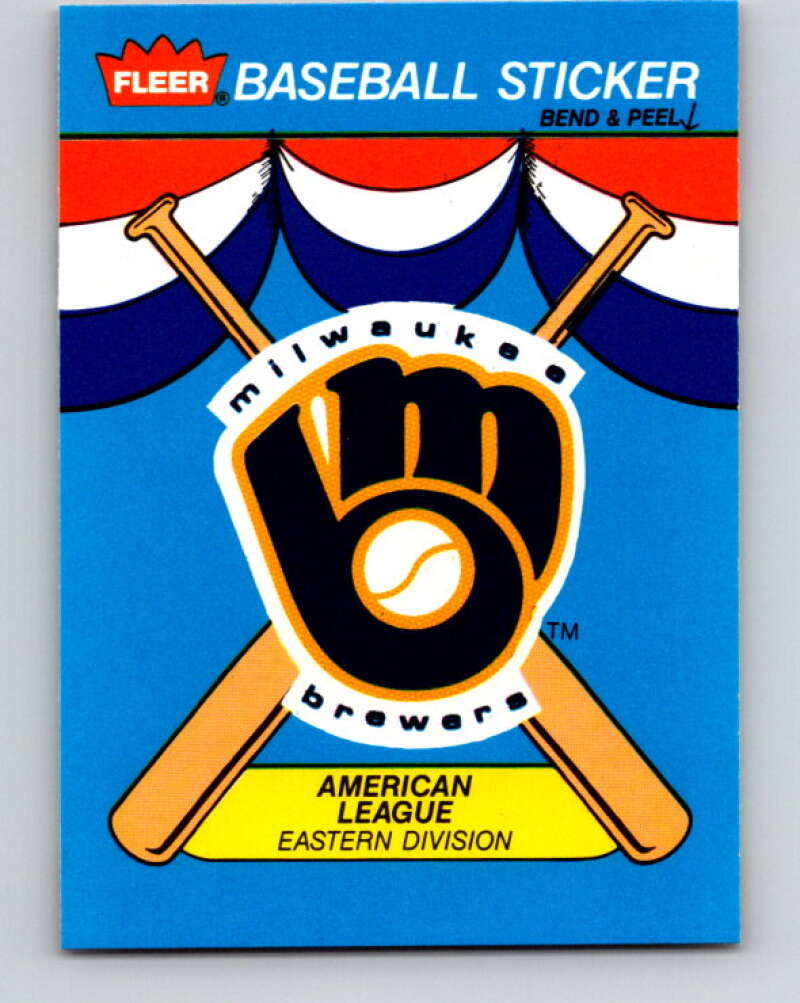 1989 Fleer Team Stickers #NNO Milwaukee Brewers Mint Milwaukee Brewers