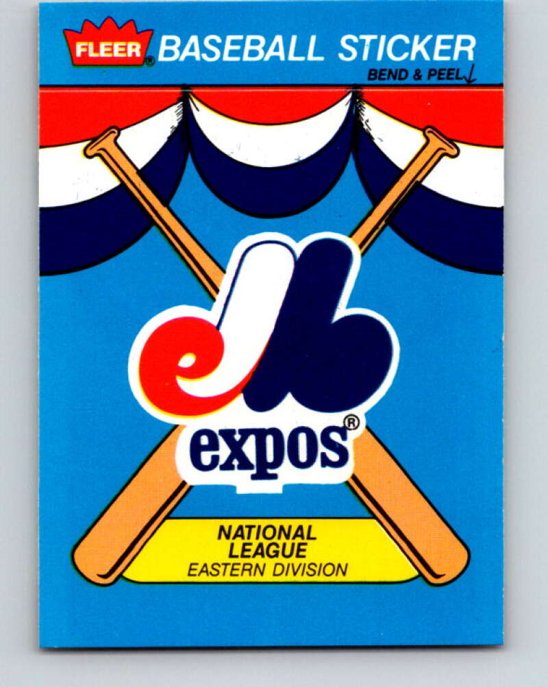 1989 Fleer Team Stickers #NNO Montreal Expos Mint Montreal Expos