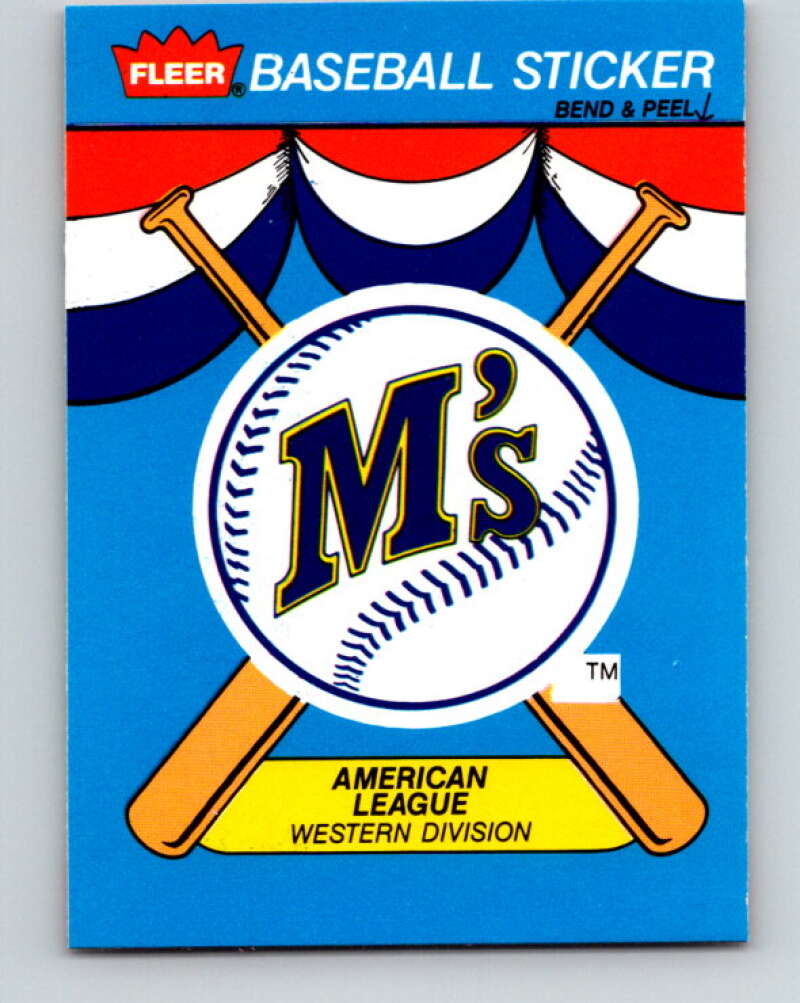 1989 Fleer Team Stickers #NNO Seattle Mariners Mint Seattle Mariners