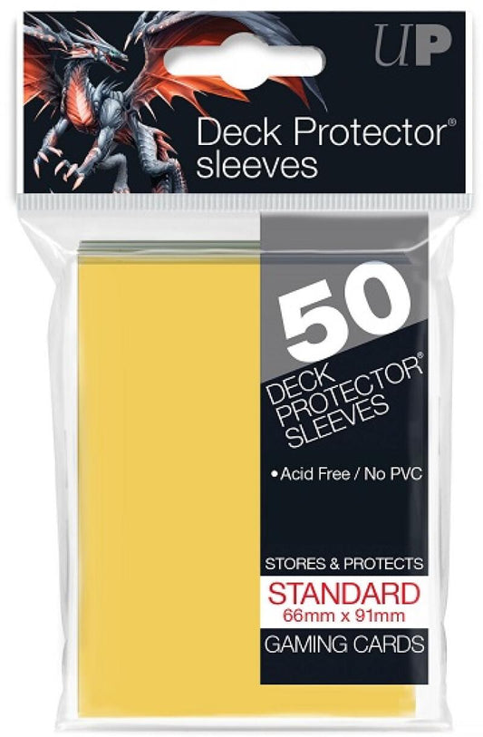 Ultra Pro Deck Protector Sleeves 50ct Pack - Gaming Cards - Yellow