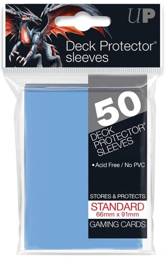 Ultra Pro Deck Protector Sleeves 50ct Pack - Gaming Cards - Light Blue