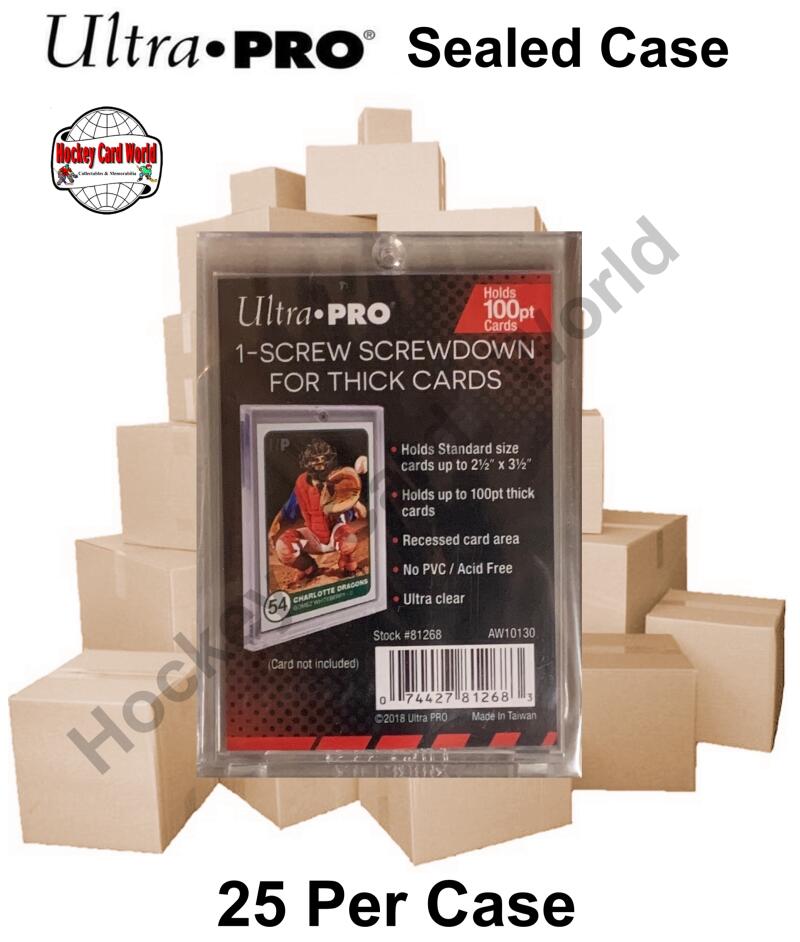 Ultra Pro 1-Screw Recessed 3x5 Card Screwdown 100pt CASE - 25 Holders Per Case