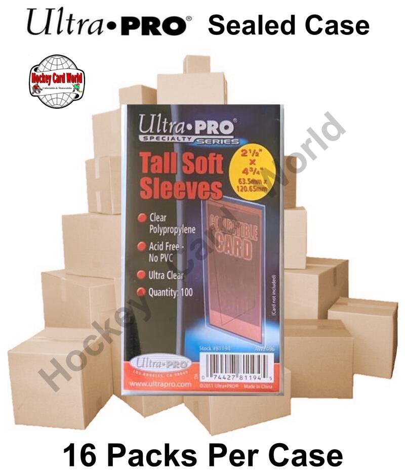 Ultra Pro Tall Boys Soft Sleeves 2.5 x 4.75 - 16 Pack Case -1600 Sleeves Image 1