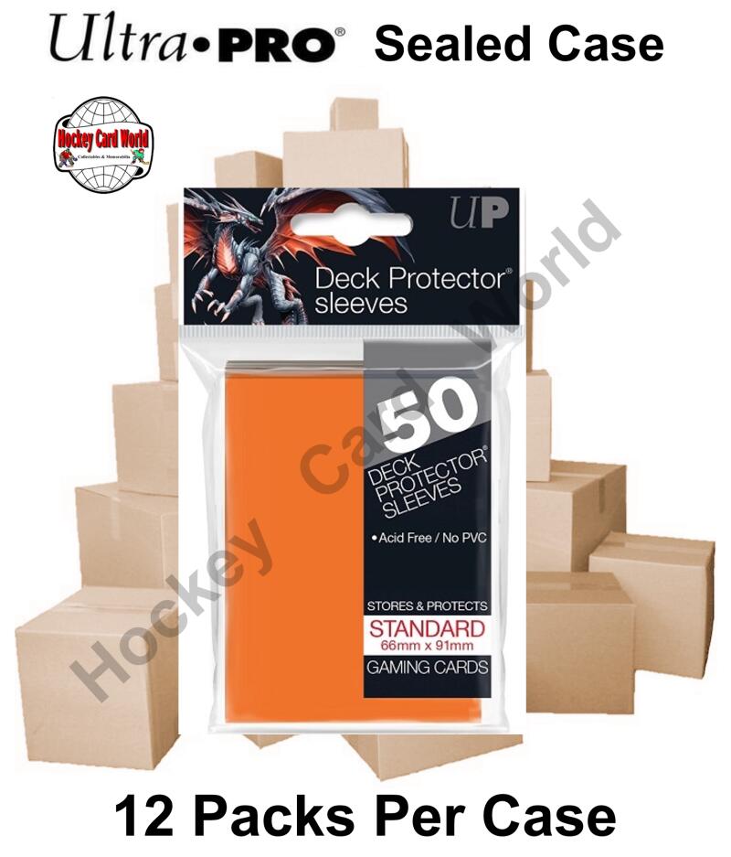 Ultra Pro Deck Protector Sleeves (Orange) 12 Pack CASE - 600 Sleeves Image 1