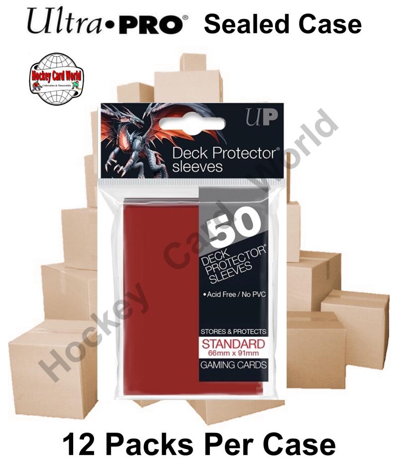 Ultra Pro Deck Protector Sleeves (Red) 12 Pack CASE - 600 Sleeves Image 1