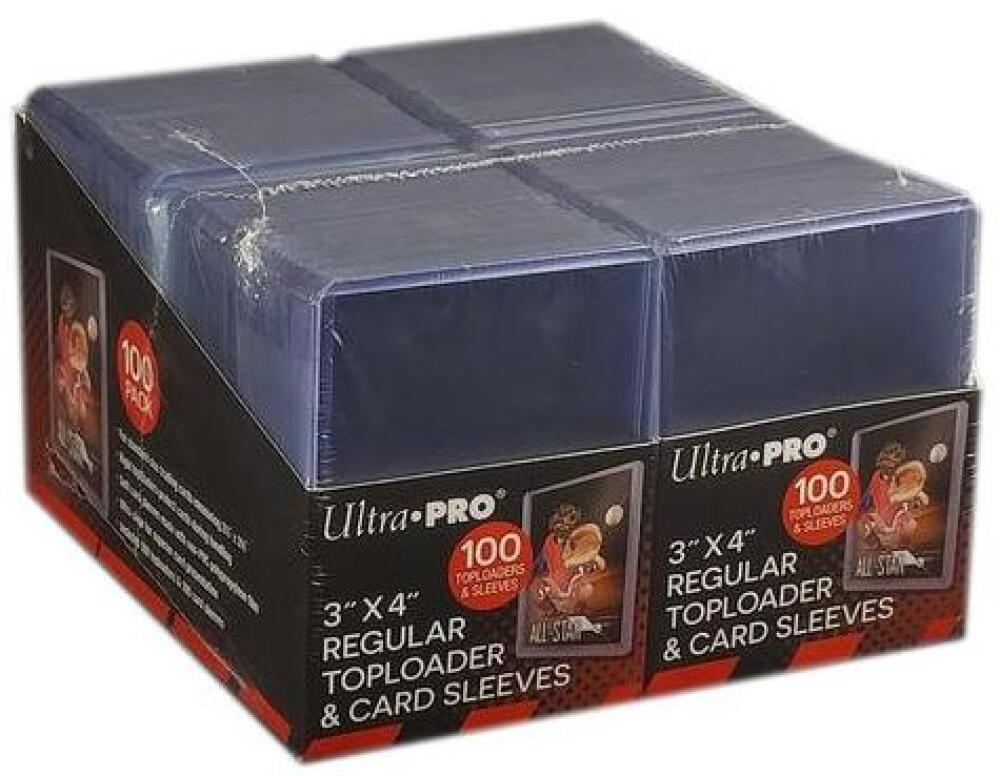 Ultra Pro 3"x4" Regular Toploaders with Sleeves Combo - 200 Pack Box